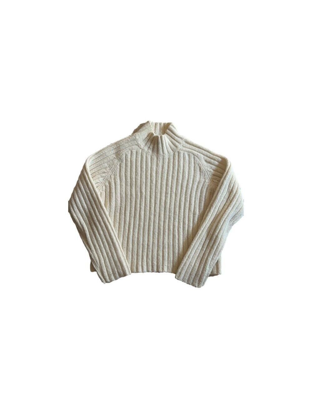 The Limited cropped wool ivory Sweater M
